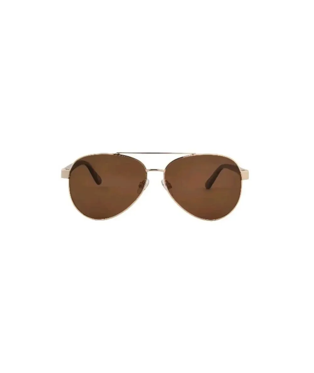 Foster Grant Men's Premium Polarized Aviator Fashion Sunglasses, Gold